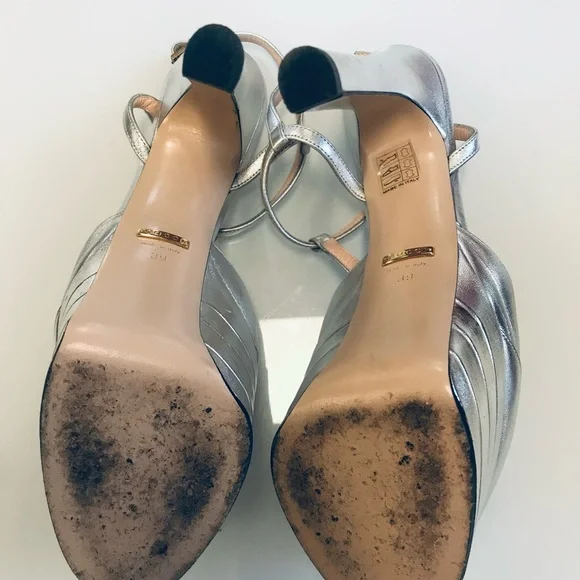 Gucci Metallic Silver Platform Sandals - Picture 4 of 4